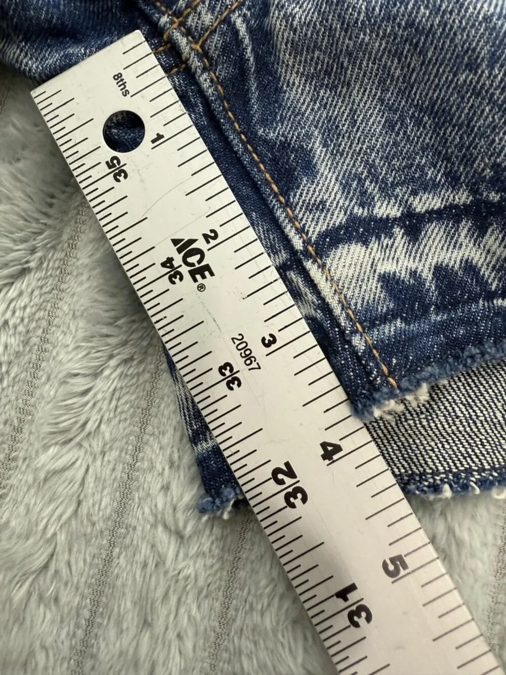Old Navy Acid Wash Denim Cutoff Jean Shorts Girls 16 Blue Let Down Hem Summer